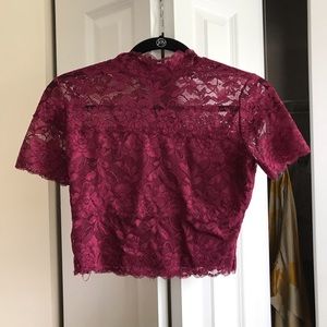 Guess lace crop top